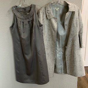 The Loft Silver dress and matching coat